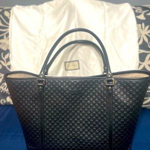 Gucci Black Medium Tote Bag